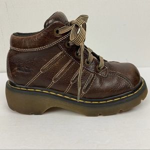 Dr. Martens 2C01 Brown Leather Lace up Ankle Boots